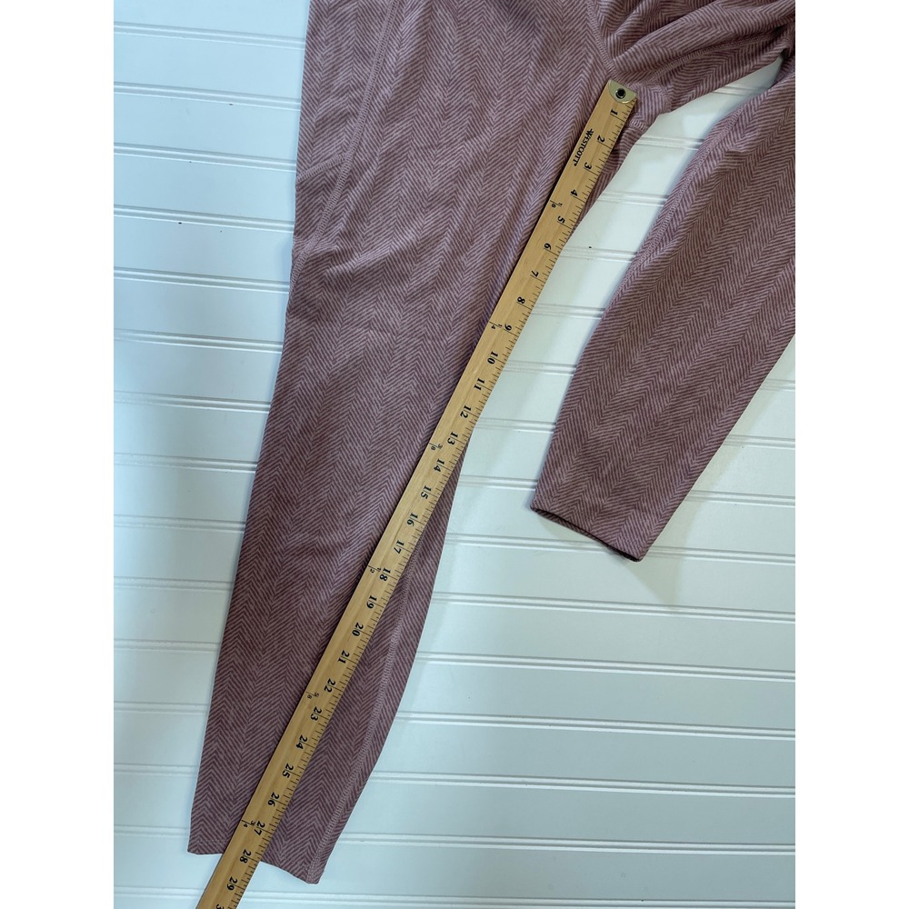 NWT Avia Womens Performance Leggings XL 16-18 Pink Herringbone High Waist - Picture 3 of 7